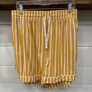 Old Navy Mustard and White Striped Shorts